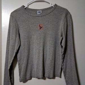 Vintage (1998ish) Old Navy Medium Heather Gray Long Sleeve Tee